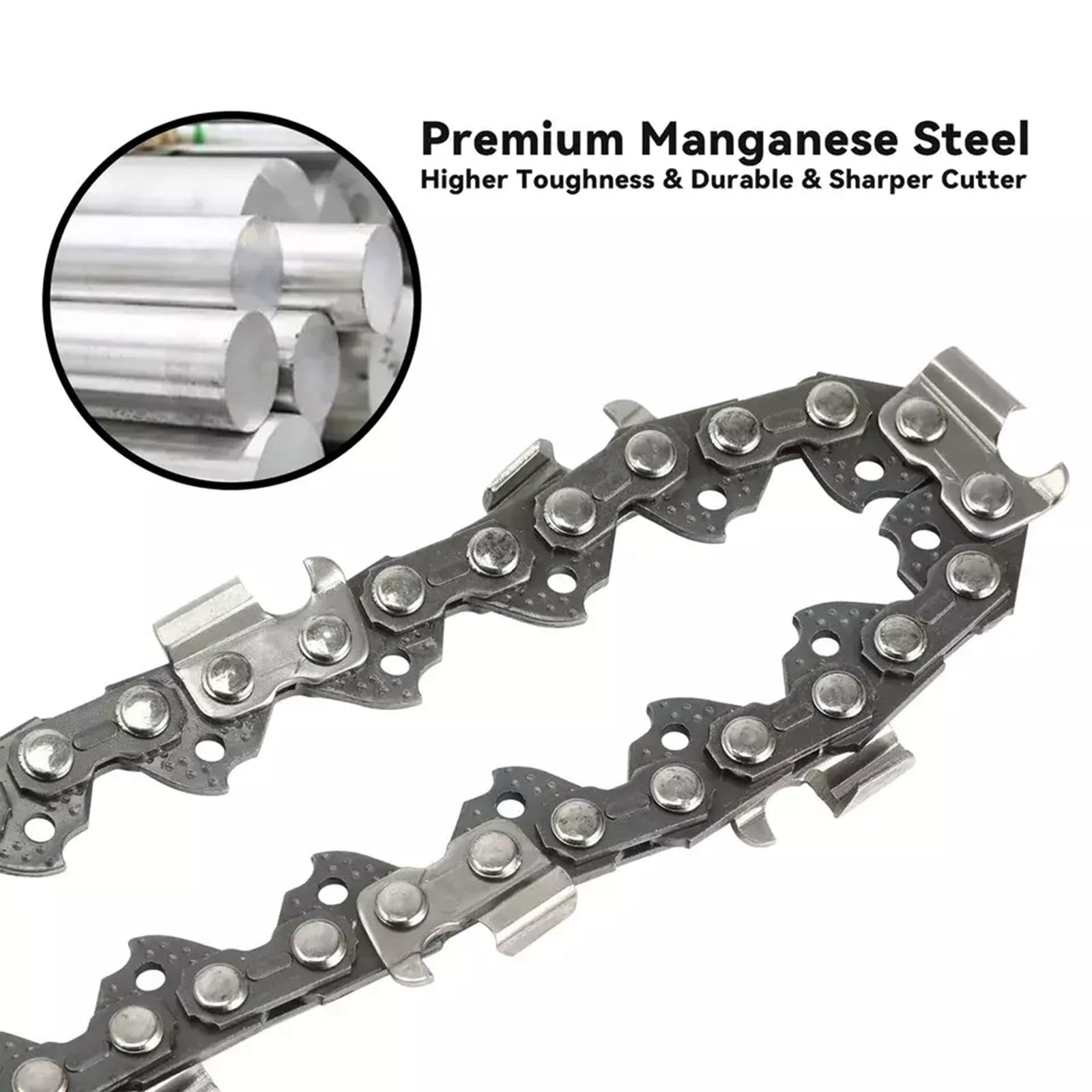 Catena per sega a palo da 20,3 cm, passo 3/8", calibro 109,2 cm, 34 maglie di trasmissione per motosega Dewalt DCPS620B DCPS620M1 DCCS623B DCCS623L1 (4 catene)