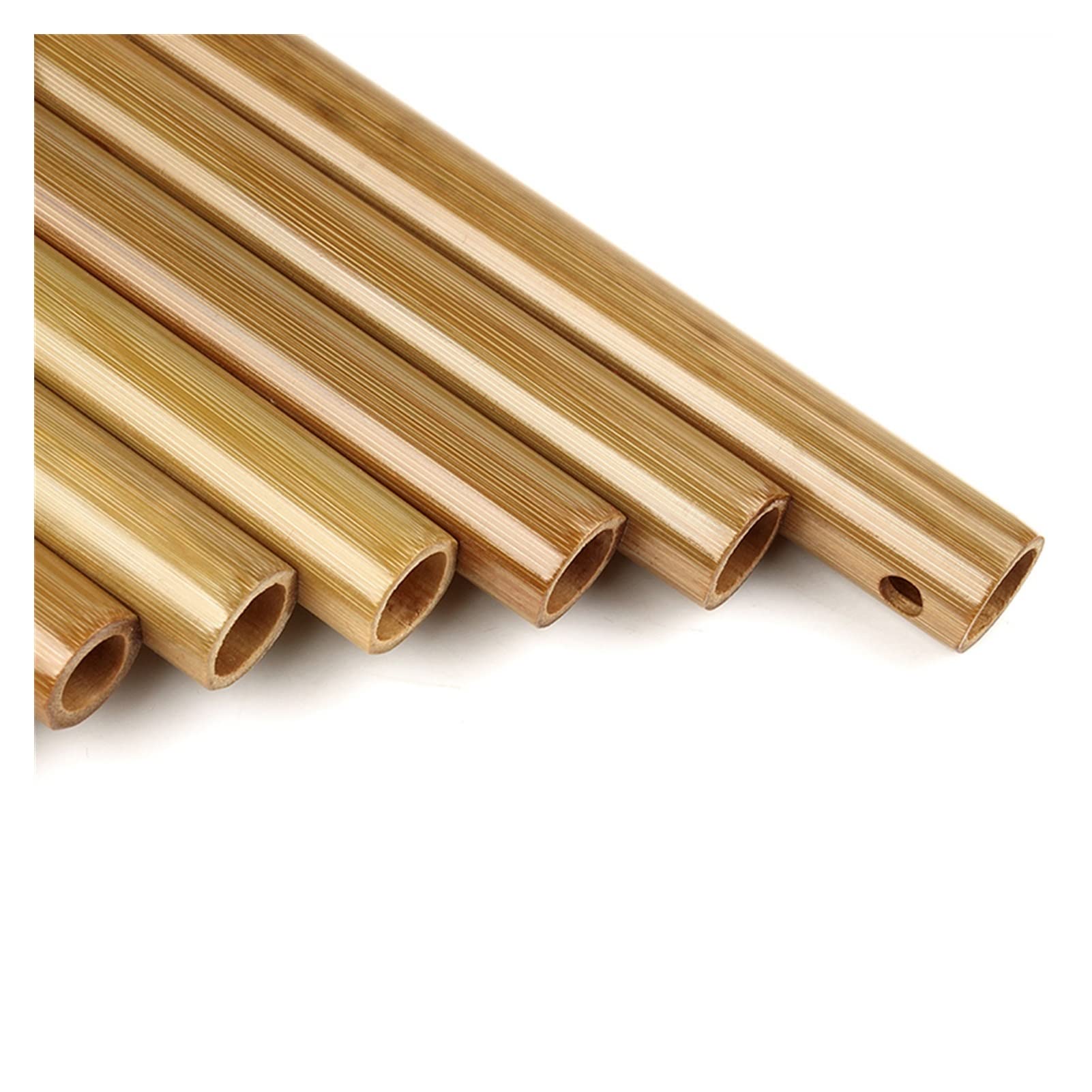 Panpipes Instrumentos De Viento De Madera para Flauta De Pan Derecha De 10 Tubos