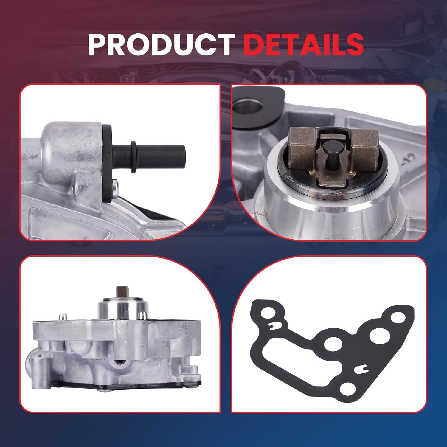 MOCA VCP184 Vacuum Pump Fit for Chevrolet 2016-2022 Malibu, 2018-2022 Equinox, 2016-2020 Spark, 2016-2019 Cruze, for GMC 2018-2020 Terrain, for Buick 2016-2019 Encore