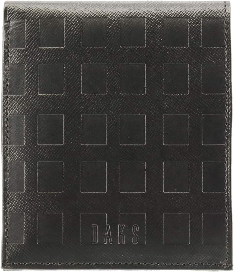 Amazon | [ダックス] 二つ折り財布 小銭入れなし チェッカーエンボス