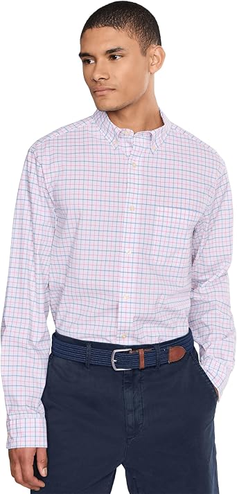 Vineyard Vines Mens Morada Bay Tattersall Performance Cotton Shirt