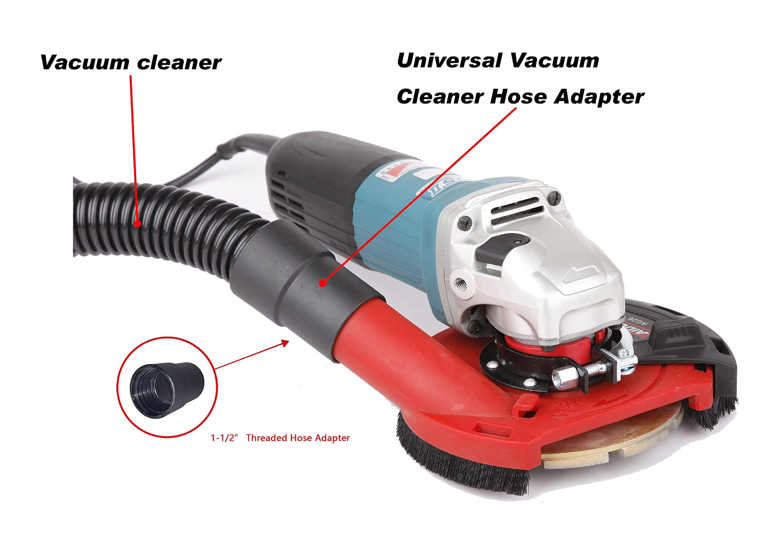 Recoge Polvo Amoladora de 125 mm con Cubierta Antipolvo para Hormigón - Kit Completo para un Trabajo Impecable