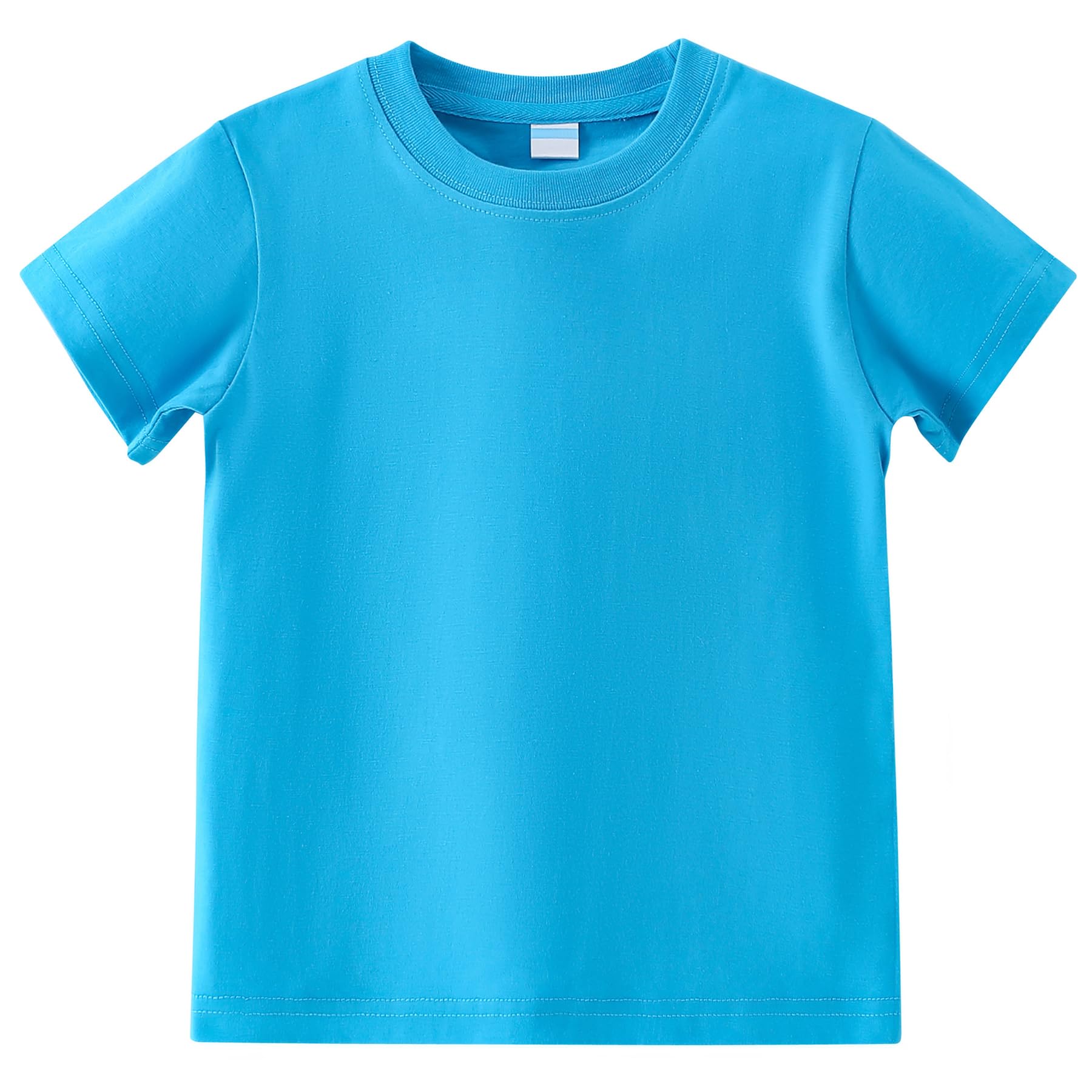 AIWUHE Toddler T Shirts Cotton Summer Tshirts Boys Girls Basic Tee Undershirts Short Sleeve Clothes Crew Neck Shirts 2-7Y