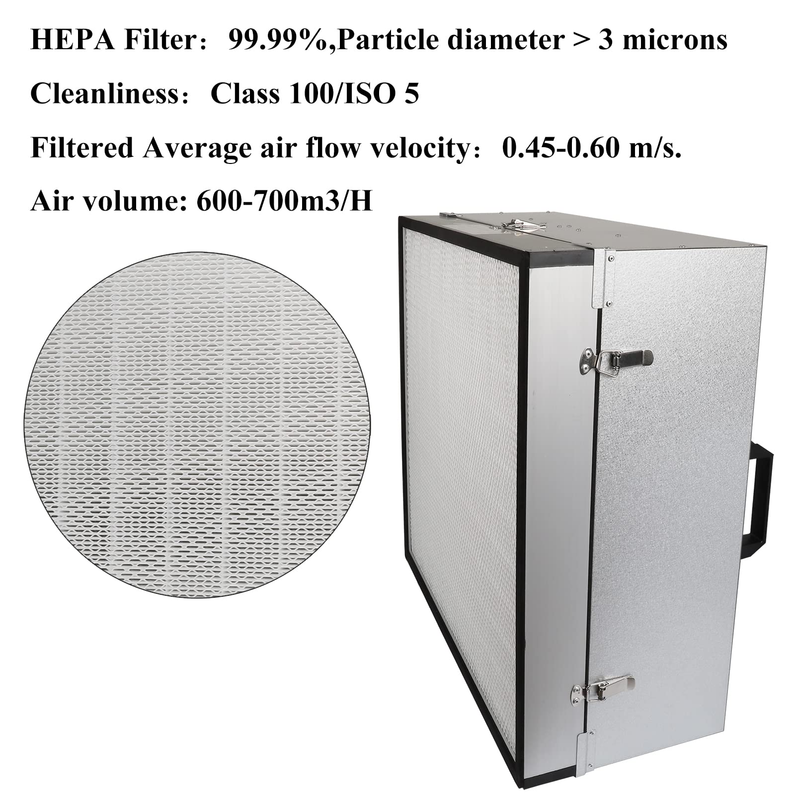 Buy Fan Filter Unit Laminar Flow Hood H14 HEPA Filter FFU for Class 100