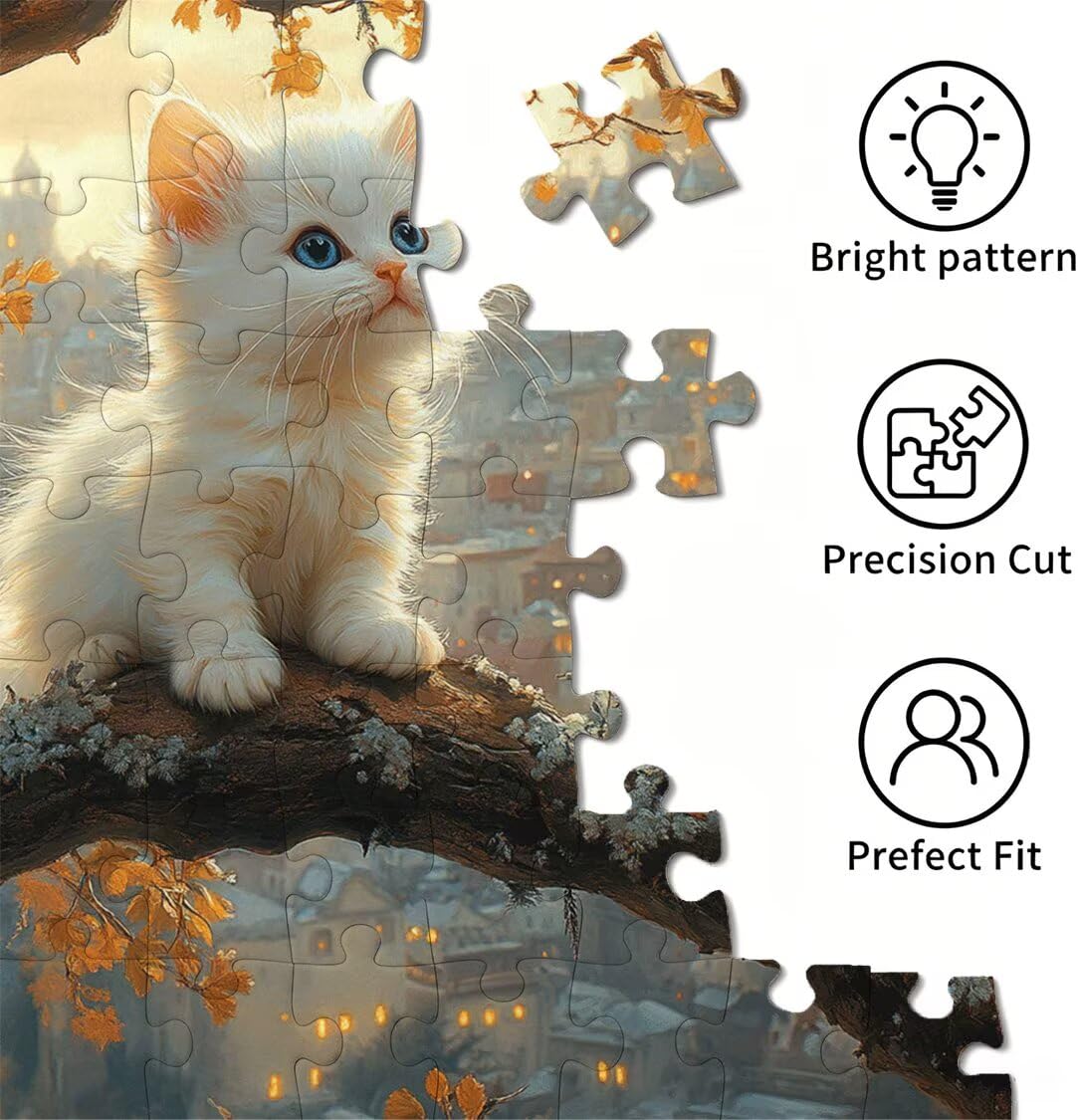 1500 sztuk puzzli dla dorosłych, gry rodzinne, drzewo dla kota, n-519