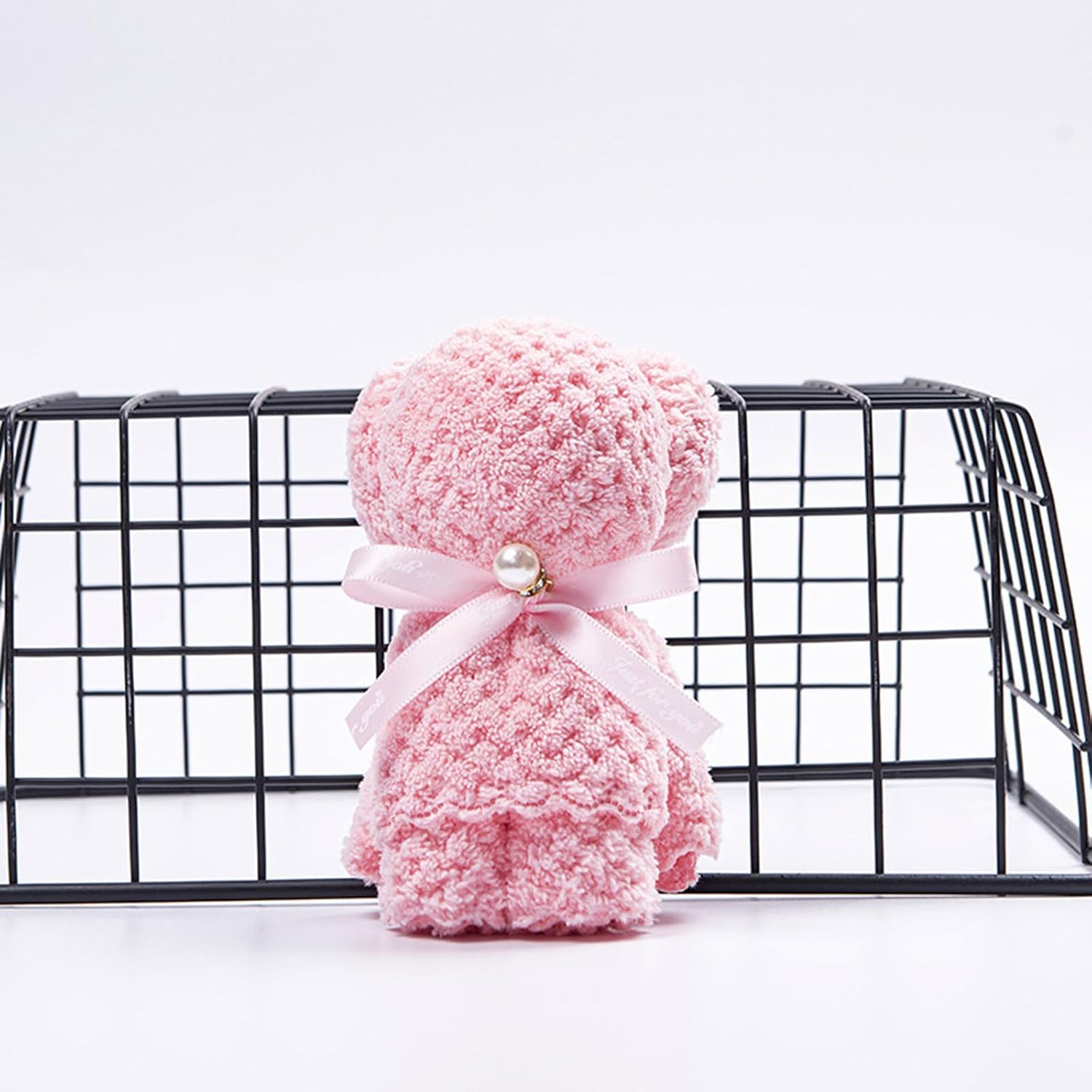 2Pcs Bear Towels Set Soft Face Towel Washcloth for Wedding Bridal Showers Birthday Party Festival Occasion Travel Towels