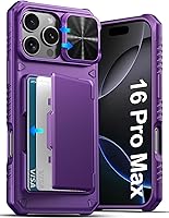 Vista 7 de ATATOO Funda tipo cartera para iPhone 16 con tarjetero (almacena 3-5 tarjetas) [bloqueo RFID] y funda deslizante para cámara, protección de grado