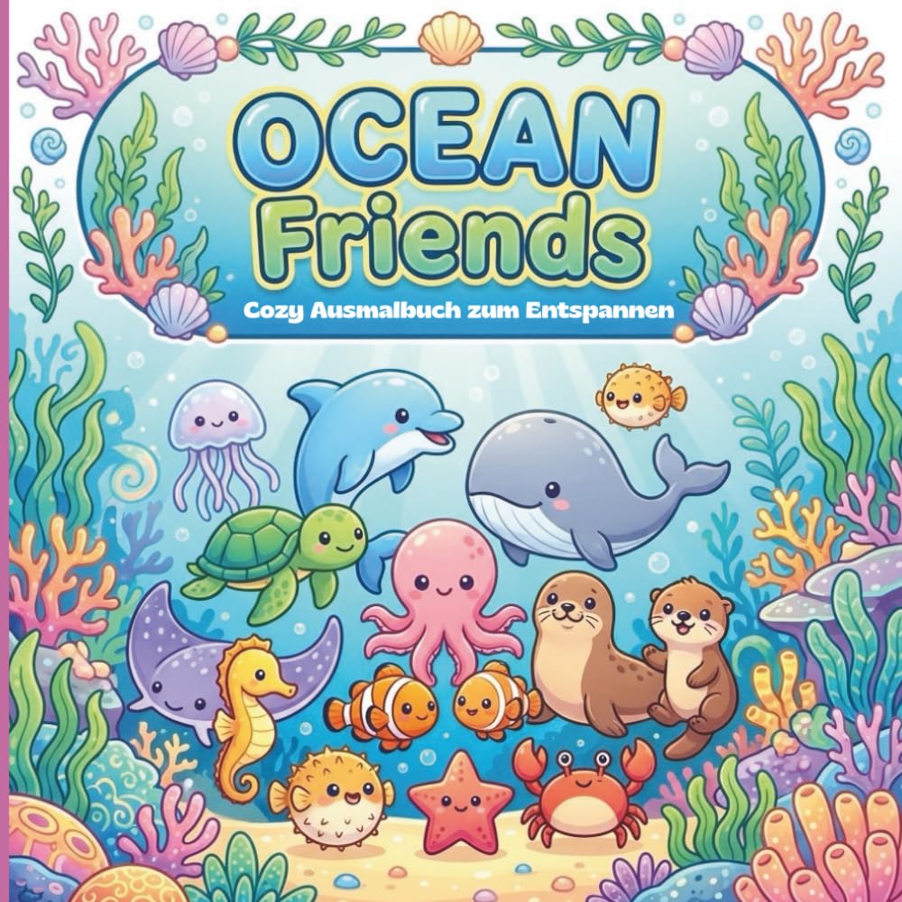 Ocean Friends – Kreative Unterwasserwelten zum Ausmalen: Ausmalbuch für Jugendliche ab ca. 12 Jahren und Erwachsene, die Entspannung und Kreativität suchen