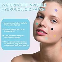 Vista 5 de Parche para espinillas para acné, hidrocoloide absorbente, lindas cubiertas de estrellas para espinillas de estrellas para rostro, parches
