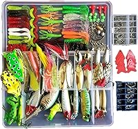 Topconcpt 275-Piece Fishing Lure Kit: Frogs, Spoons, Grasshoppers for Bass, Trout, Salmon - Ultimate Tackle Box