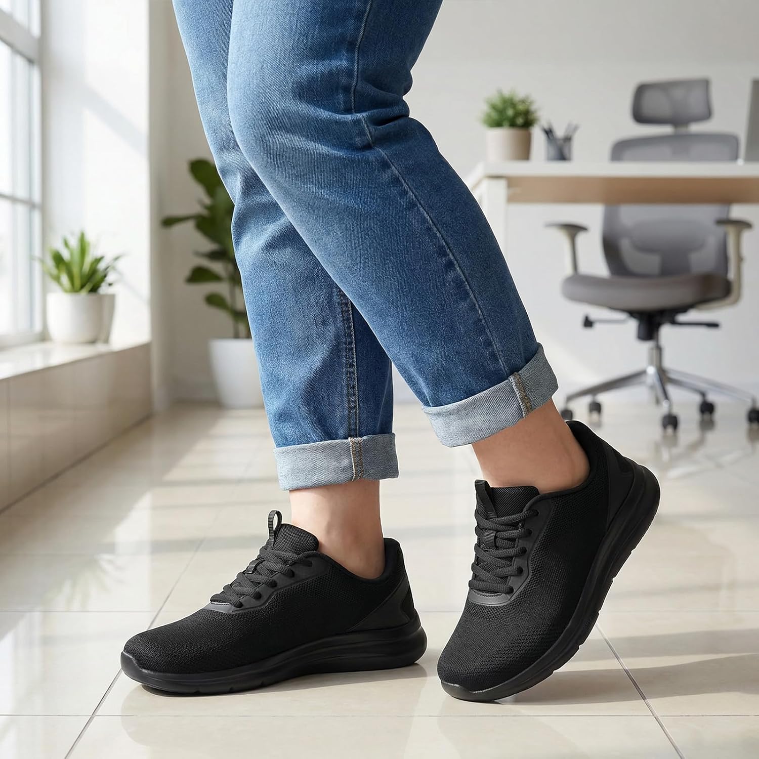 Womens Walking Shoes Extra Wide Width Comfortable Orthopedic Sneakers for Plantar Fasciitis Bunions - Image 3