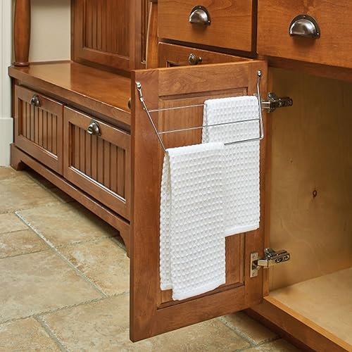 Miniatura 11 de Rev-A-Shelf Toallero debajo del fregadero para armarios de cocina y baño, colgador de alambre para montaje en puerta, capacidad para 3 toallitas