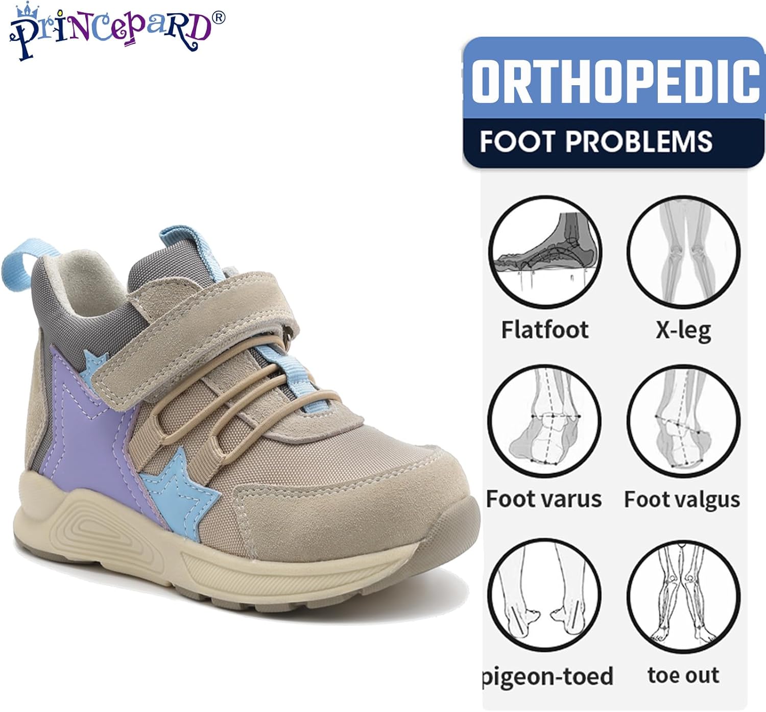 Orthopedic Shoes for Kids with Ankle and Arch Support, Non-Slip Soles - Image 2