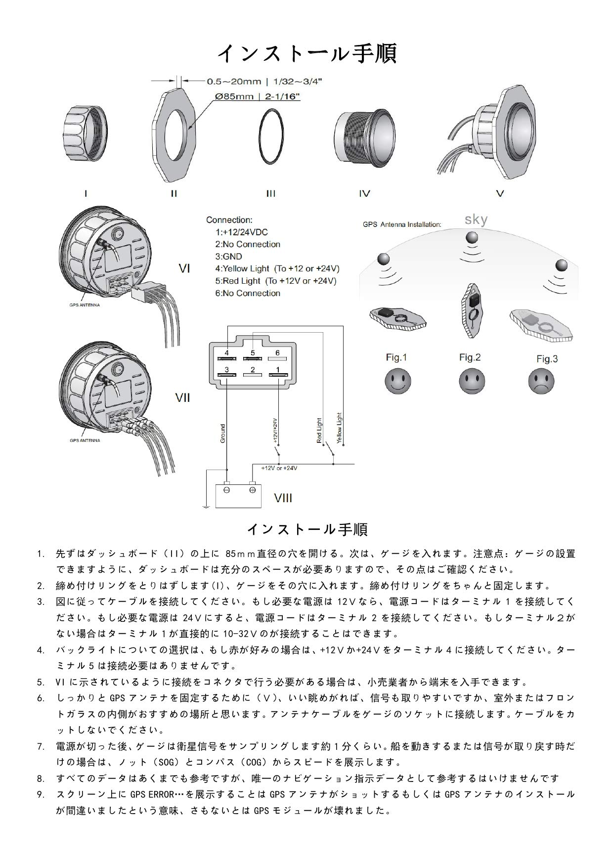 Amazon.co.jp: KUS GPSメーター 速度計 スピードゲージ ボート ヨット