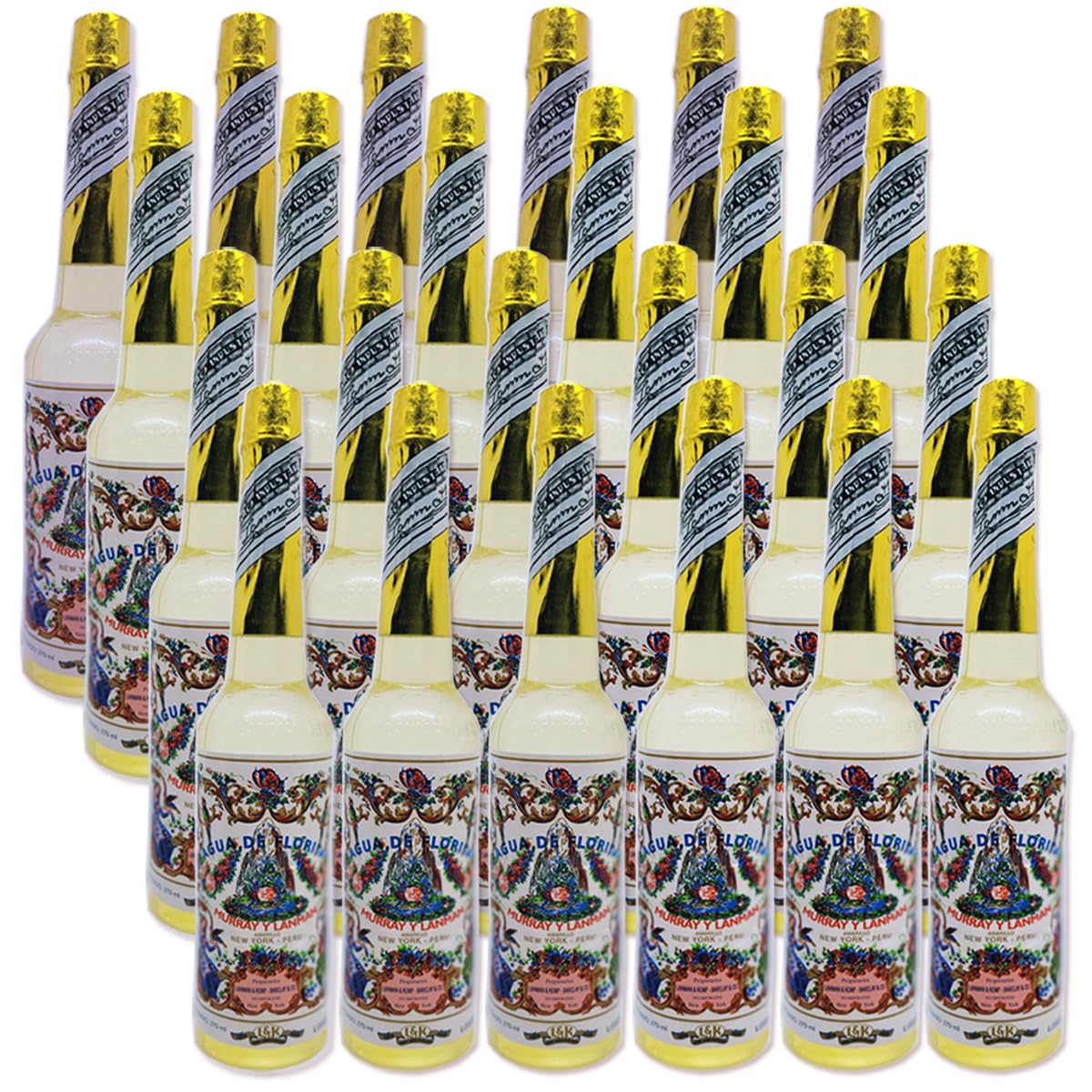 Pack de 2 Cajas de Agua Florida 48 unidades | Cajas de 24 unidades de 270 ml cada botella de Agua Florid Murray & Lanman | Fragancia Espiritual Tradicional | Limpieza Energética y del Hogar
