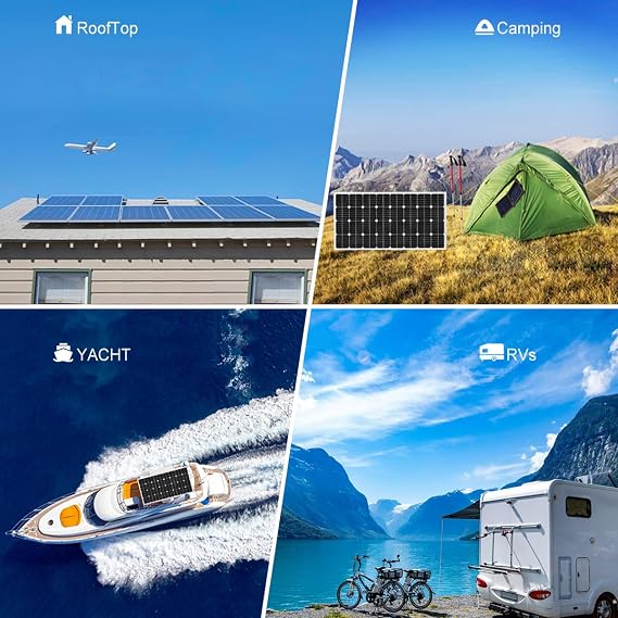 1350W Off Grid Solar System Kit 24V Solar Panel Kit for Cabin: 6PCS 225W 12V Monocrystalline Solar Panel + 60a MPPT Charge Controller + Z Brackets Mount