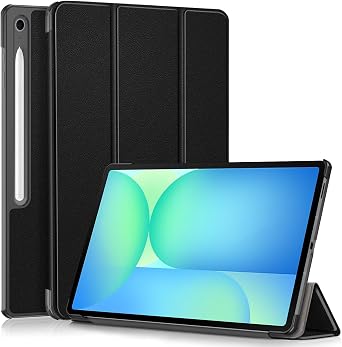 Gylint Case for Samsung Galaxy Tab S10 FE+ 13.1 Inch 2025, Folding Folio Ultra-Thin PU Leather Stand Case Cover for Tab S10 FE Plus 13.1 Inch SM-X620 / X626 Black