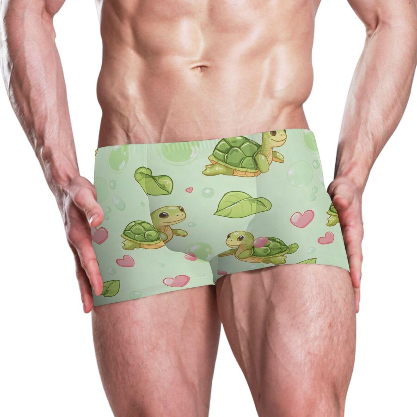 Mens Swimwear Cute Turtles Love Short Swim Trunks Square Lg Swimsuit Bathing Suits for Men L 202b8046