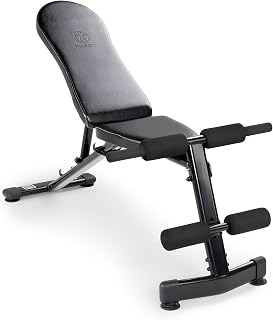 Marcy SB-228 Adjustable Weight Bench - Multi-Position Incline, Decline, Flat Full Body Workout Utility Bench, Black