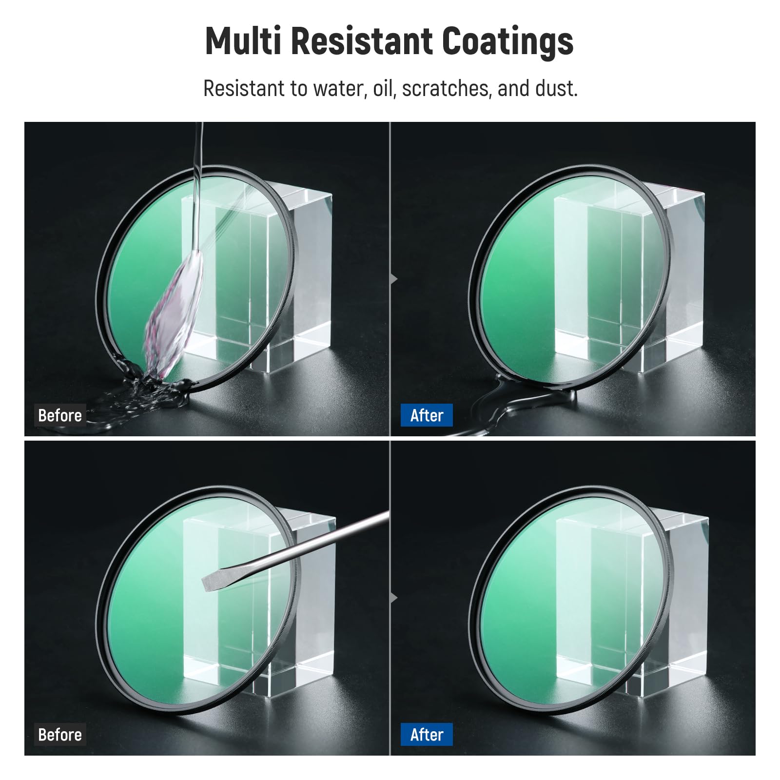 NEEWER 82mm Black Diffusion 1/4 & 1/8 Filtro Per Effetto Mist Cinematic (2 Pack), Set di Filtri Multistrato per Fotografia di Ritratti, con Custodia e Panno per La Pulizia