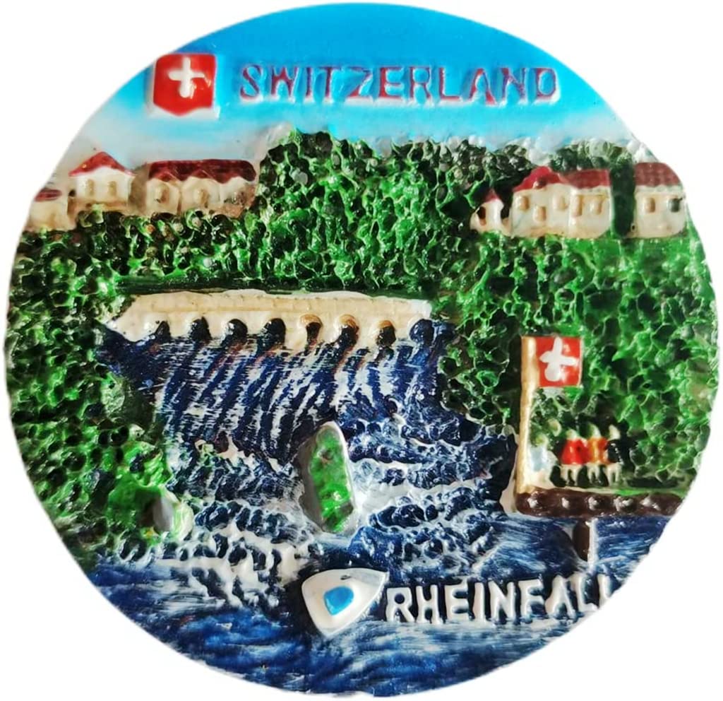 Rheinfall Switzerland Rhine Falls Magnet Fridge Refrigerator Magnet Decoration Sticker Souvenir Resin Crafts Kitchen Whiteboard