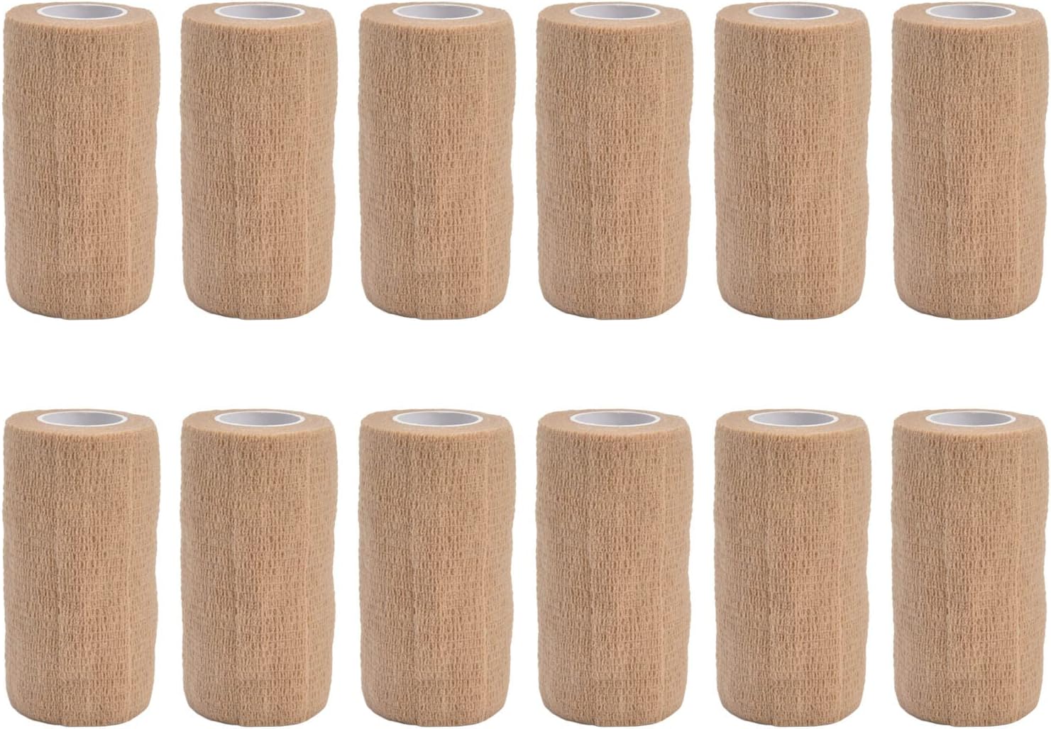 Pilipane Self Adhesive Bandage Non Woven Latex Material Promotes Healing Recovery for Dogs Cats Horses Cattle Farm Supplies 12PCS