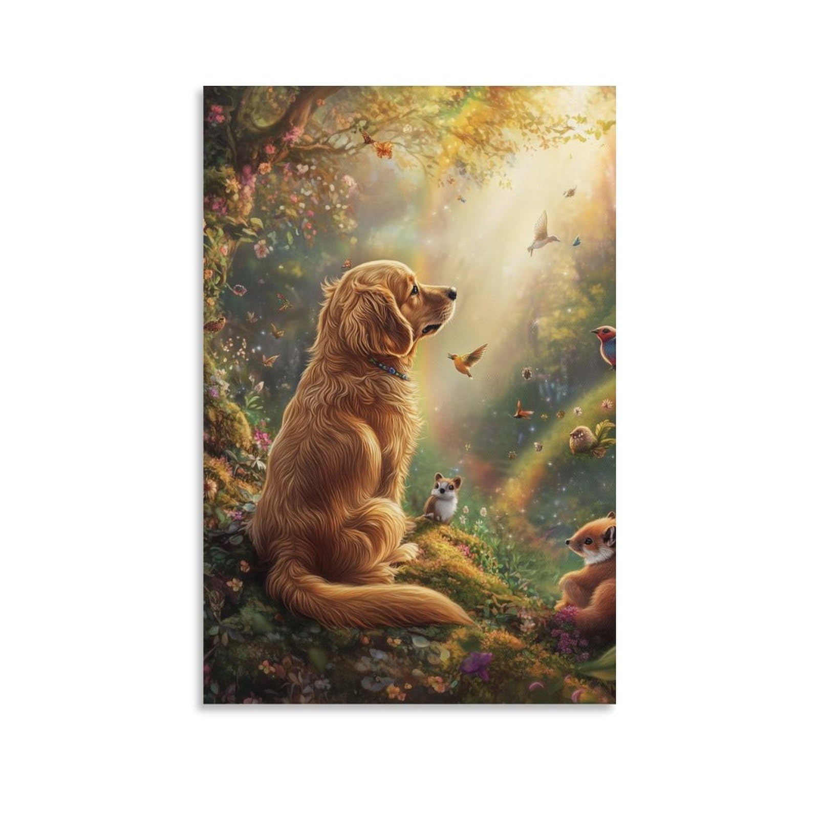 Cuadro en lienzo de setter irlandés 50x75cm para decoración de salón 6