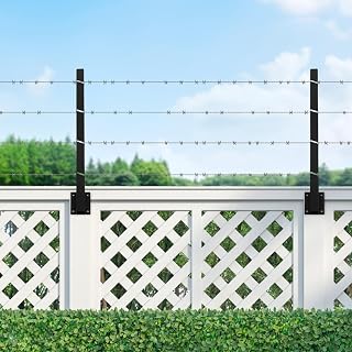 Xuthusman 16 Pack Fence Post Extender,23.62in Garden Fence Extenders Easy Install Fence Accessories for Plot Lawn Vegetable Garden to Keep Small Animals Out