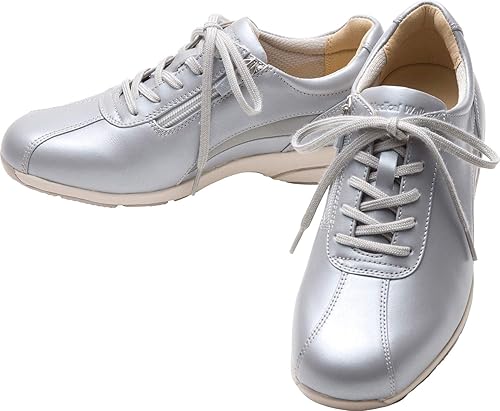 Amazon アサヒメディカルウォーク コンフォート ウォーキングシューズ メディカルウォーク Le レディース スニーカー ひざのトラブルを予防するshm搭載 3e Kv シルバーメタリック 24 0cm ウォーキング