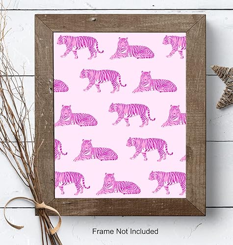 Miniatura 8 de Preppy Wall Art & Decor - Funky Indie Trendy Room Decor - Pink Wall Decor Aesthetic - Tiger Wall Art - Retro style Hipster Minimalist Wall Art -