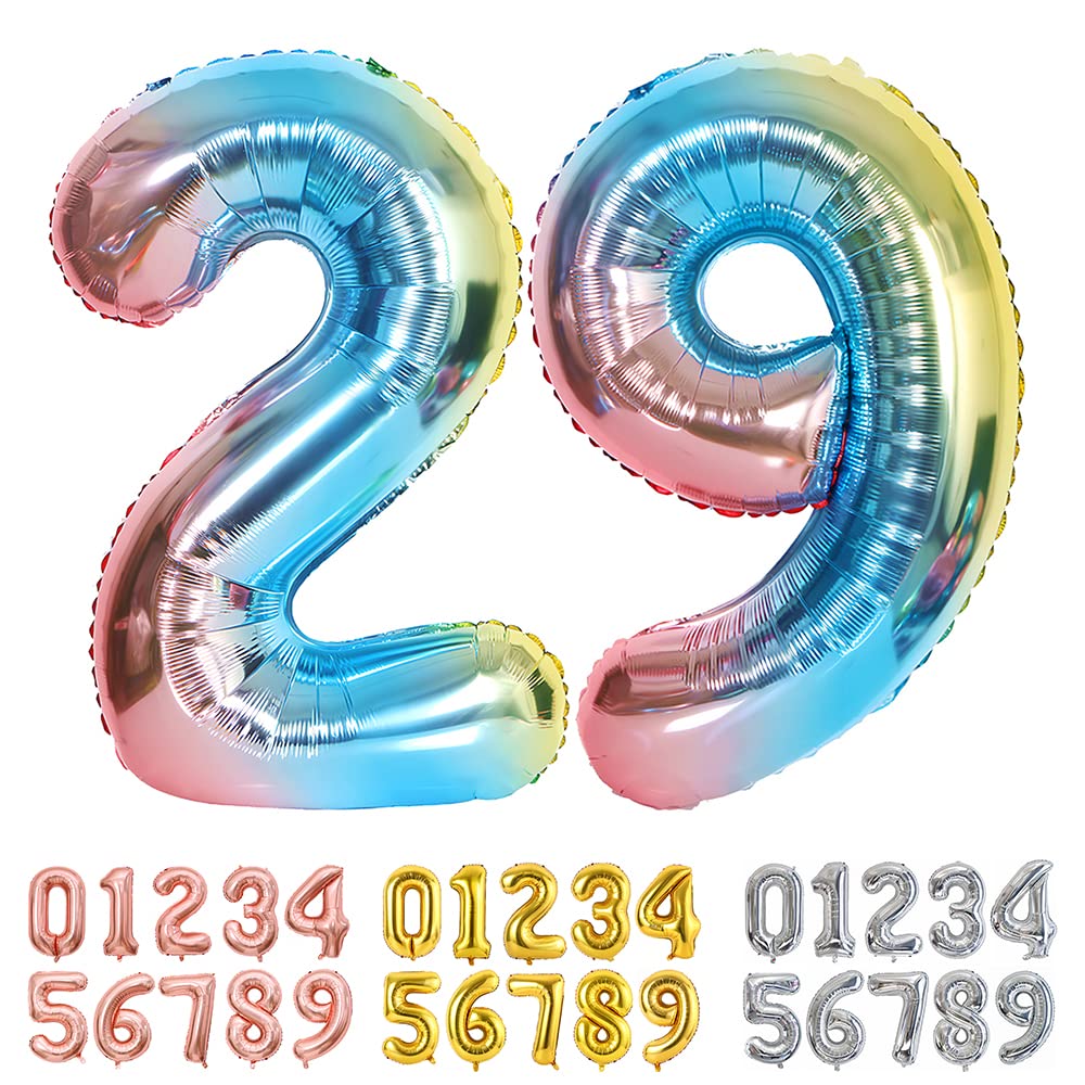 Foil Globo Número 5 Azul 40" (101cm), Inflable Helio o aire, Gigante Numeros 0-9, 10-19, 20-29, 30-100, Grande Globos Decoración para La Boda Aniversario y Cumpleaños Fiestas — view 251