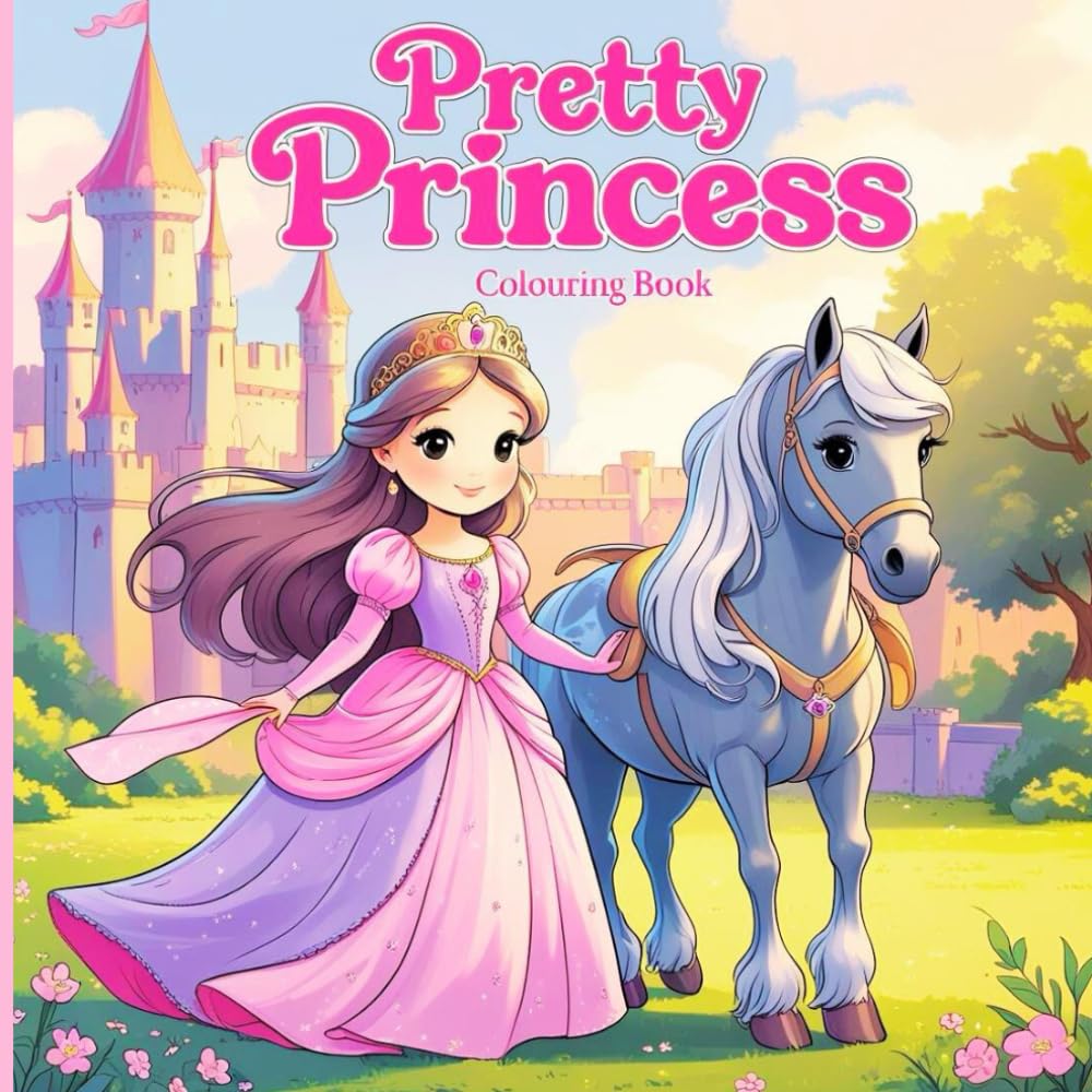 Pretty Princess Colouring Book: "A Magical Colouring Adventure of Crowns, Castles & Sparkles"
