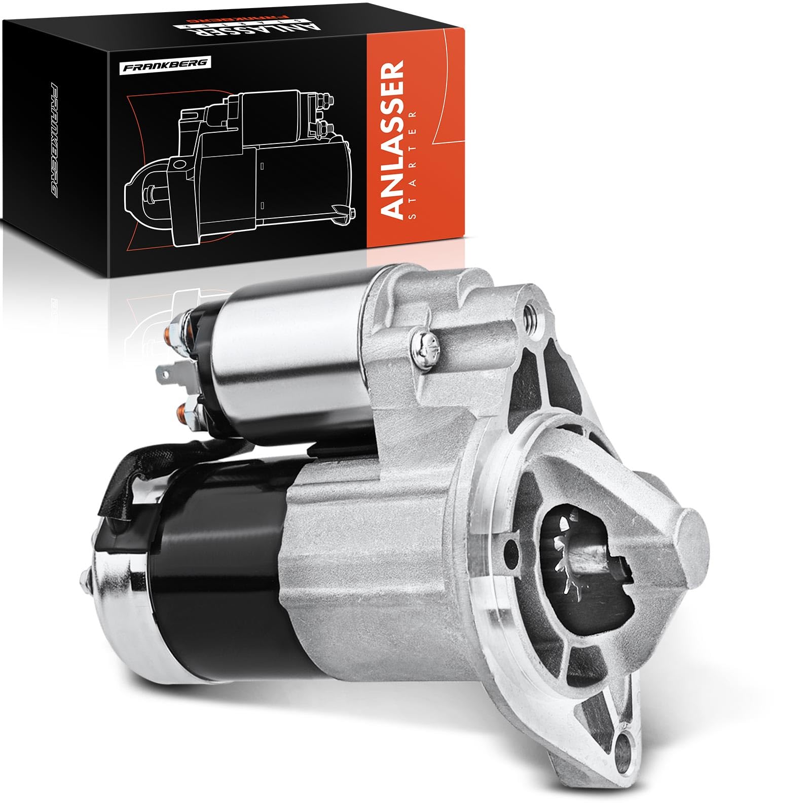 Frankberg Motore di avviamento Auto Benzina 1,2 KW/12 V/10 denti | Compatibile con Wrangler II TJ Grand Cherokee I ZG ZJ Replace# M000T91082ZC,56041012AE