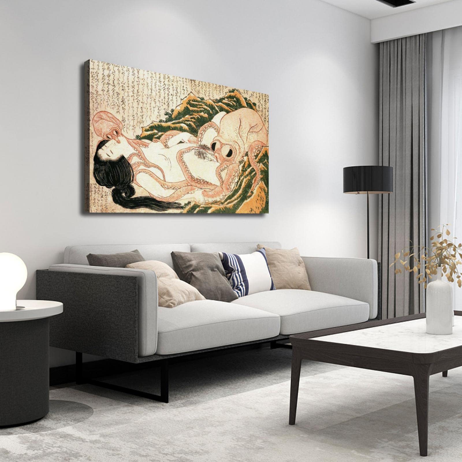 Amazon.co.jp: Fisherman's Wife Dream 日本の浮世絵 キャンバス