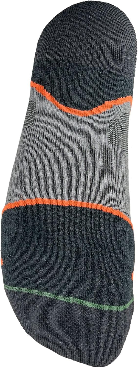 1000 Mile Mens Fusion Ankle Socks (7, 9) (Black/Orange)