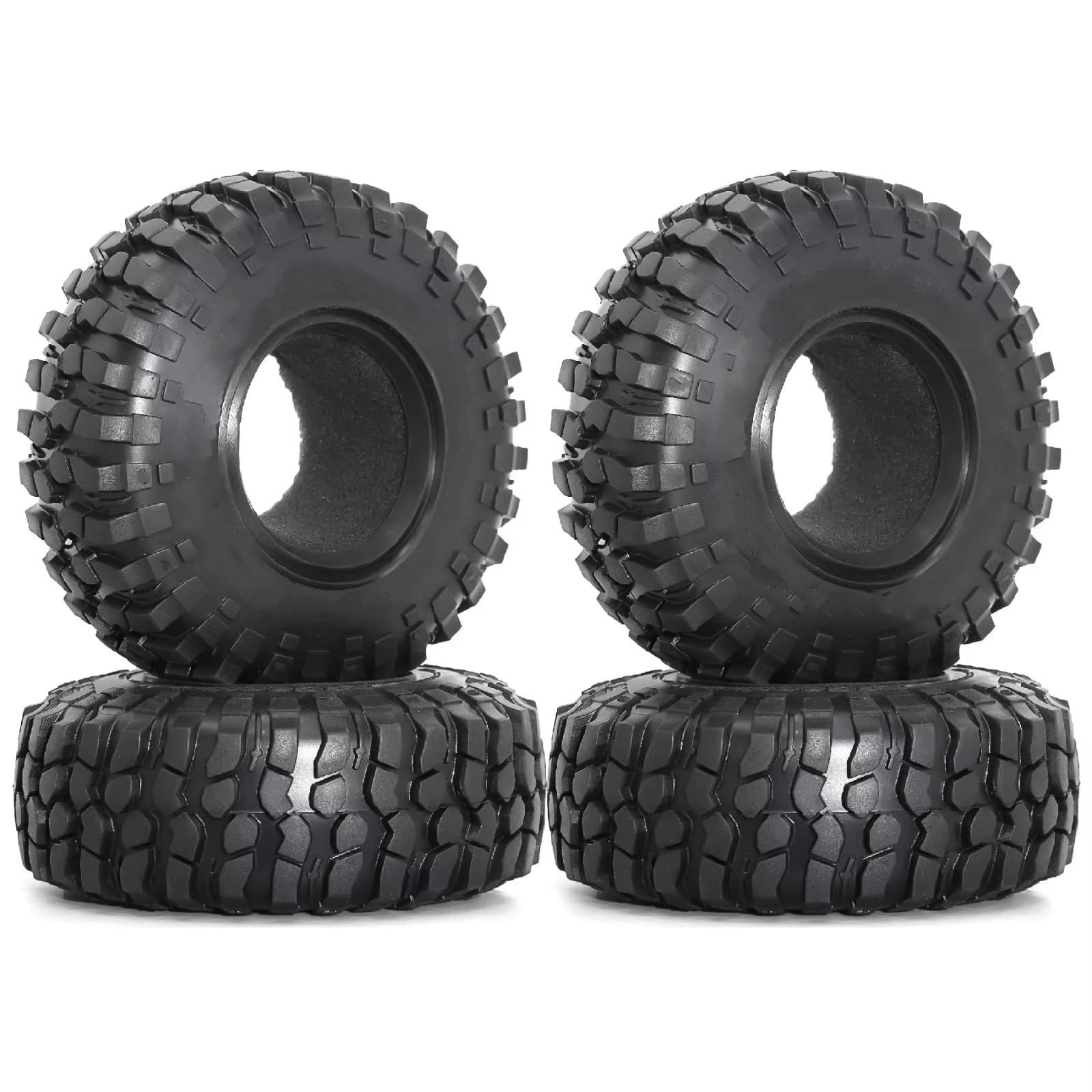 Pezzi Ricambio Auto Rc Per Axial Per SCX10 II III 90046 Per Traxxas Per TRX4 Per Redcat Per MST 1/10 4 PZ 106mm 1.9" Pneumatico In Gomma Ruota Pneumatico RC Crawler Car