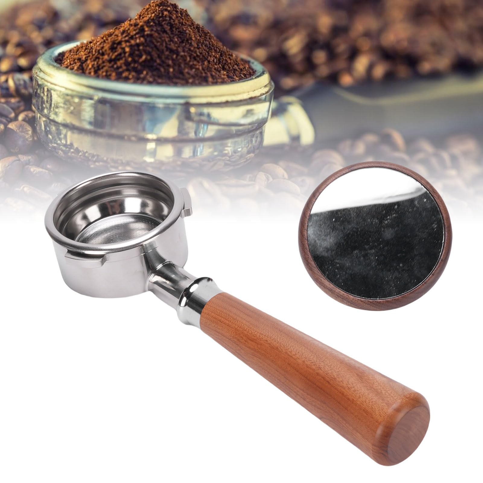 SIXRUN Portafiltro per caffè a 3 Orecchie Adatto per Petrus 58 Mm Universale Senza Fondo con Materiali Ergonomici e di Alta qualità per gli Appassionati della Preparazione del caffè