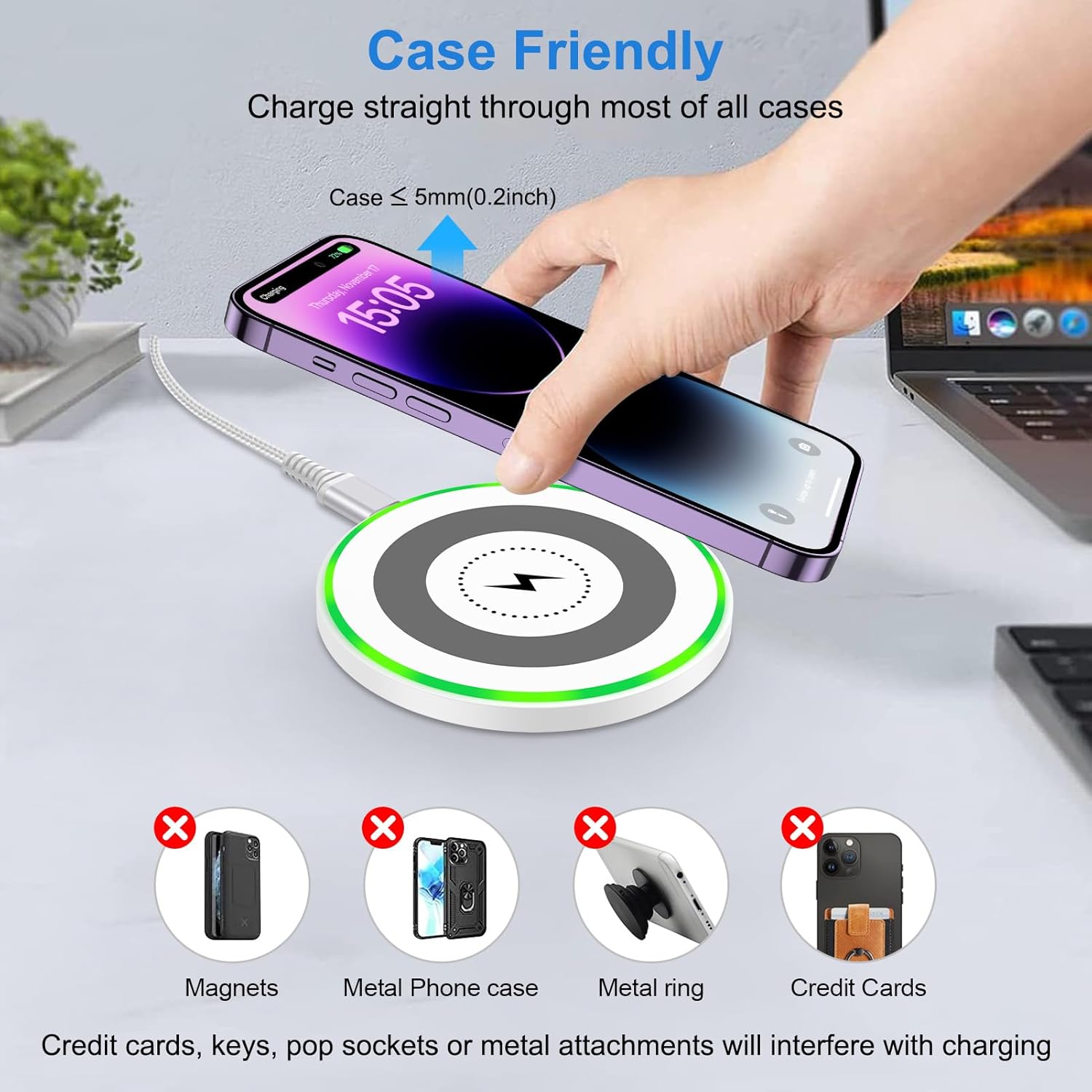 Effortless Power: Fast Wireless Charging Pad for Your Moto and Pixel Devices