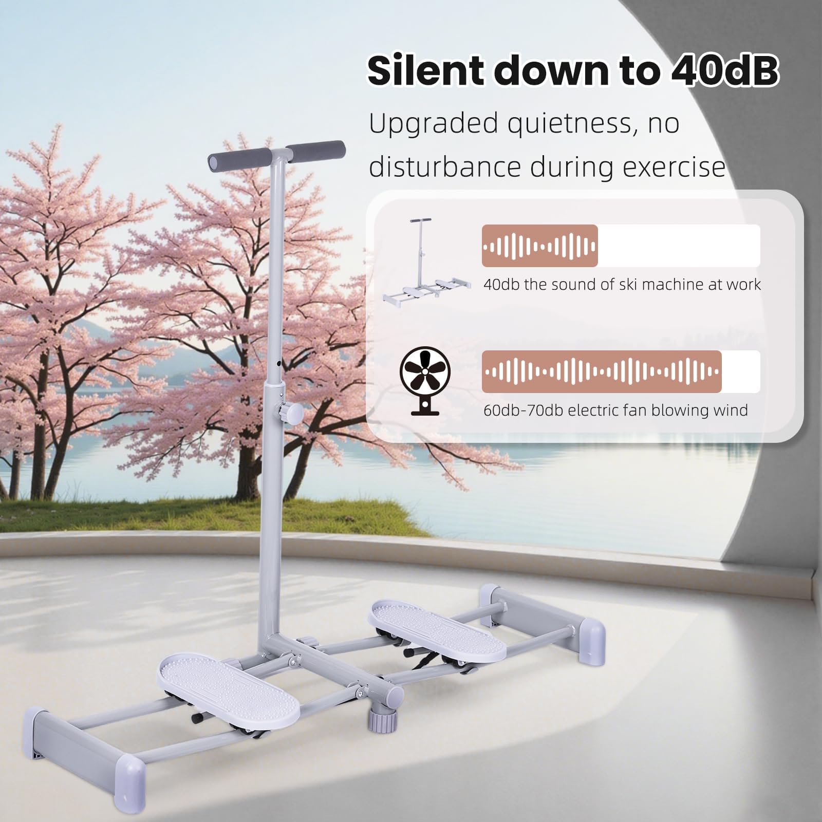 Simulateur De Ski, Entraîneur De Cuisses, Réglable Appareil Pliable pour Jambes, Plancher Pelvien pour Femmes, Appareil De Perte De Poids pour Abdomen, Jambes, Fessiers, Fitness À Domicile
