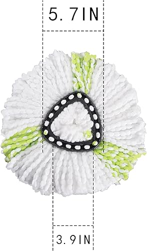 Miniatura 9 de Matthew Cleaning - Juego de 6 cabezales de repuesto de microfibra blanca compatibles con O Cedar EasyWring Spin Mop de repuesto de cabezal EasyWring