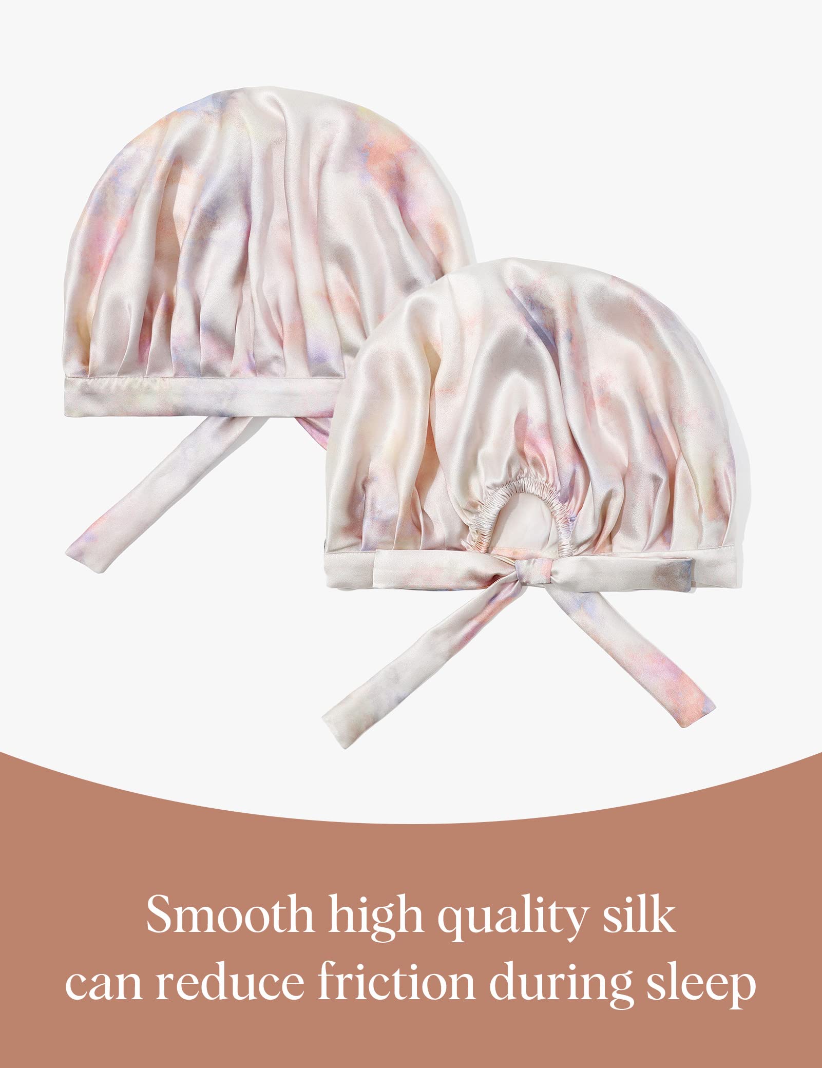 LilySilk 100% Pure Mulberry Silk Sleep Cap for Hair Care Women 19 Momme - Image 4