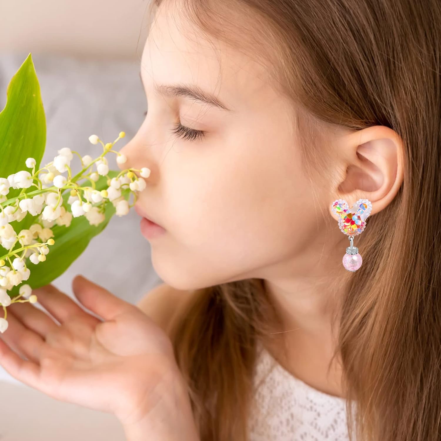 Clip On Earrings Hypoallergenic Clips Earrings Sets Suitable for Ages 4-12 Little Girls, Cute Small Clips On Earrings Jewelry Gifts Set for Girls - Image 6