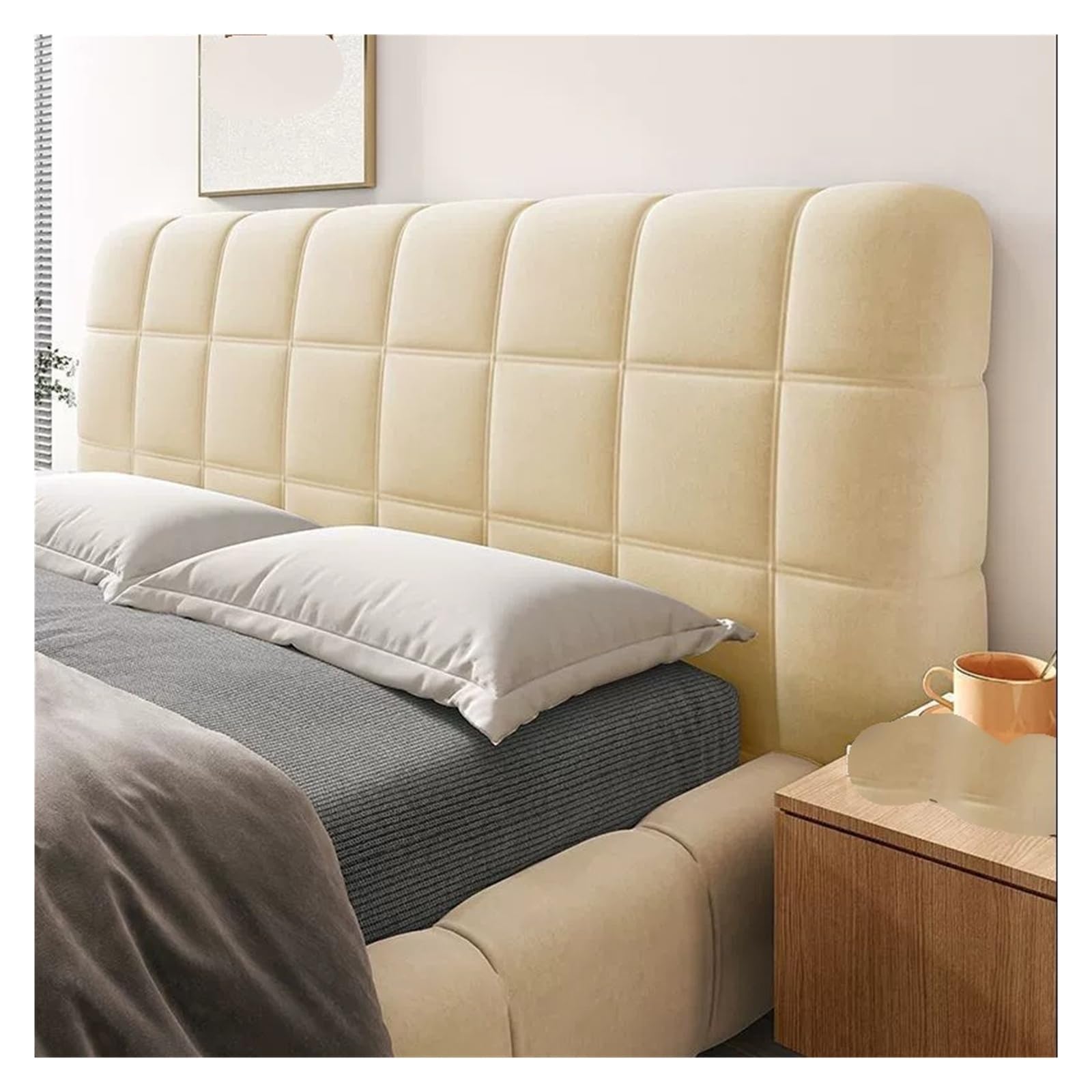 ECPGPMDLDT Stretch Bed Headboard Bed Head Cover Slipcover Backrest Cover Headboards Beds Cover Protective Universal Dustproof(G,160CM)