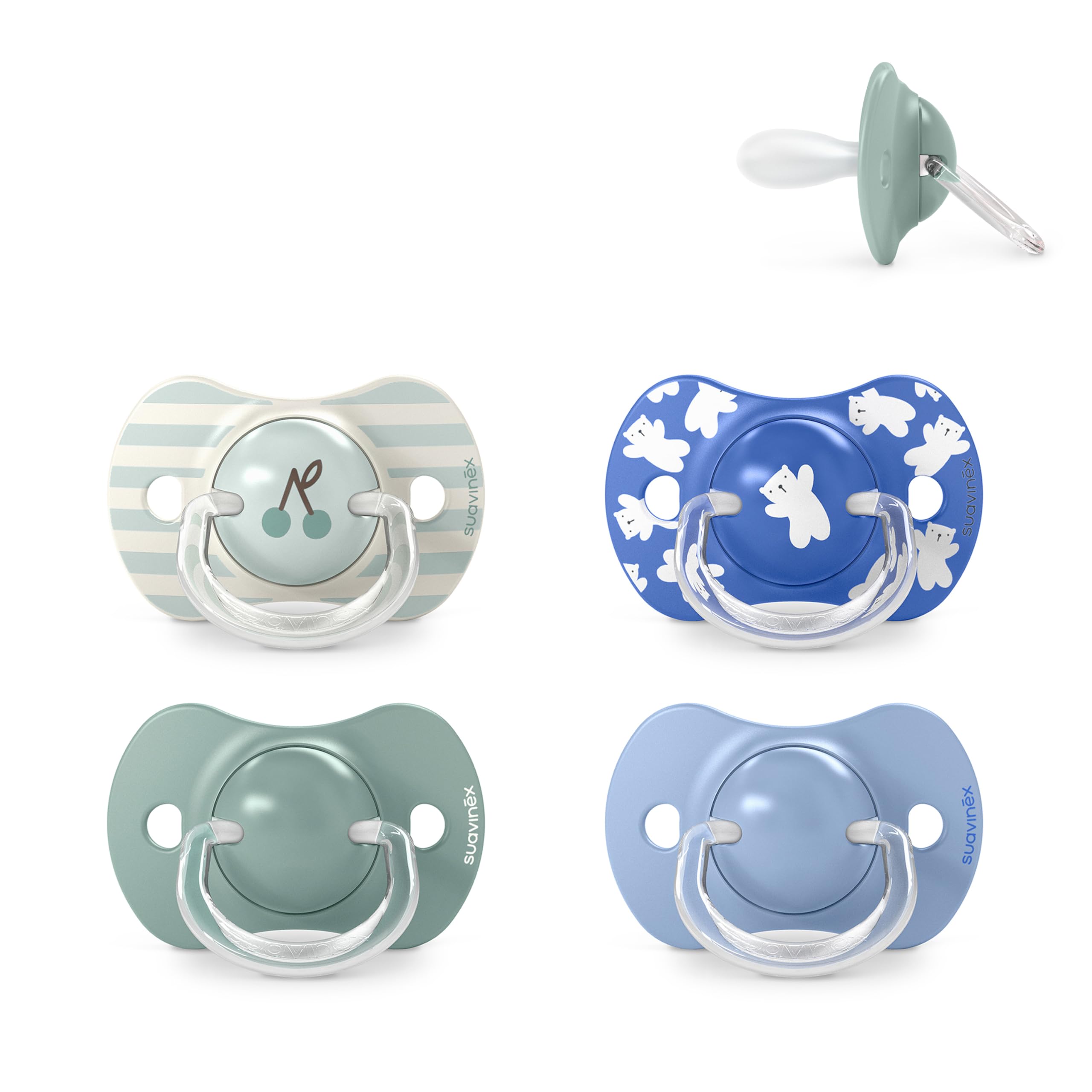 Suavinex, Pack de 2 Chupetes para Bebés 0/6 Meses y Recién Nacidos, con Tetina Fisiológica de Silicona SX Pro Simétrica, Plana y Flexible, Respeta el Desarrollo Bucodental, Birdies Verde — view 58