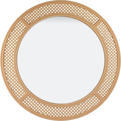 Northlight Espejo de pared tejido de ratán redondo de 30 pulgadas