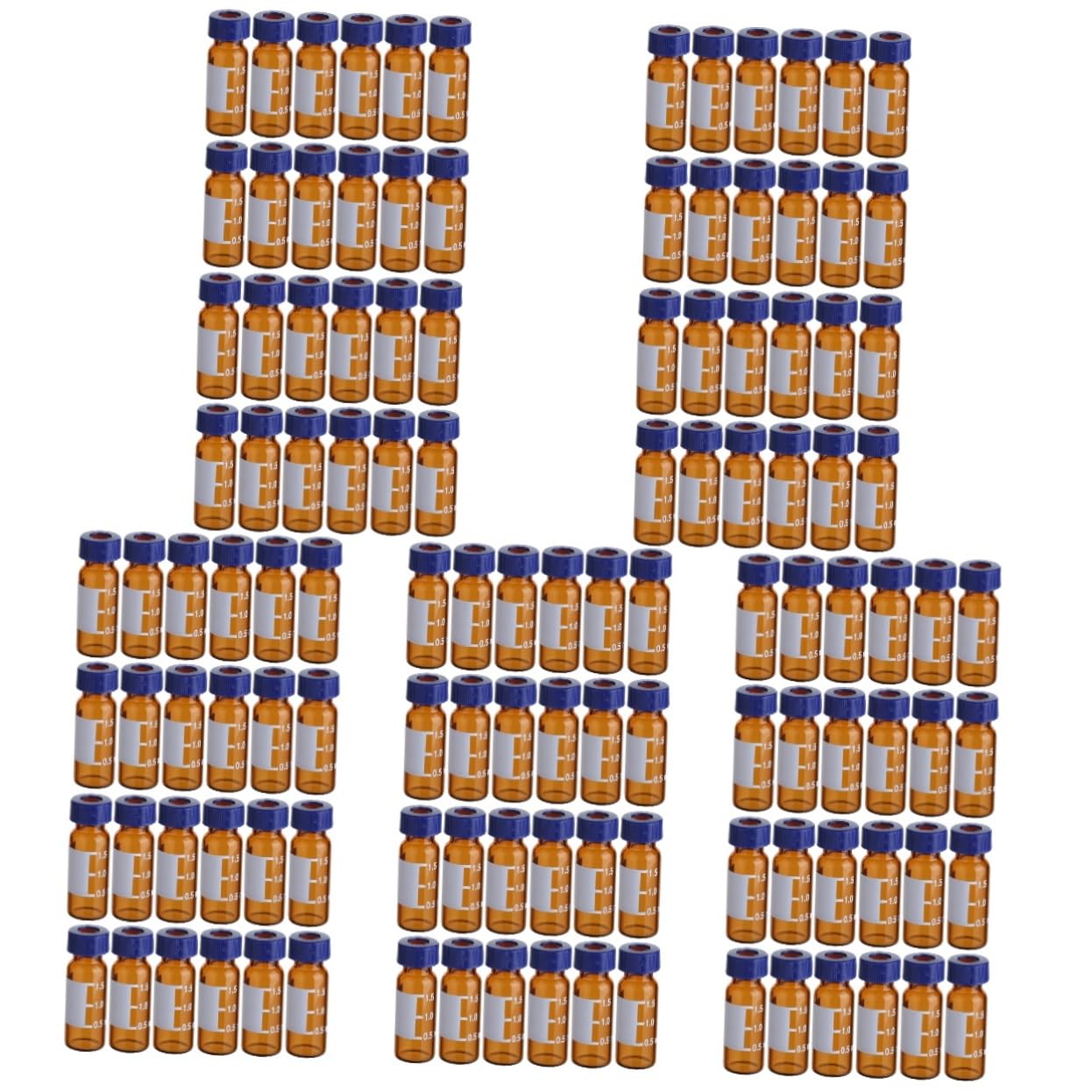 Ciieeo 10 Sätze Sampling Vials Glasflaschen Mit Schraubverschluss Für Probenahme Laboranwendungen Kosmetik Pharmazie Für Lichtschutz Aufbewahrung 100 Stück * 10
