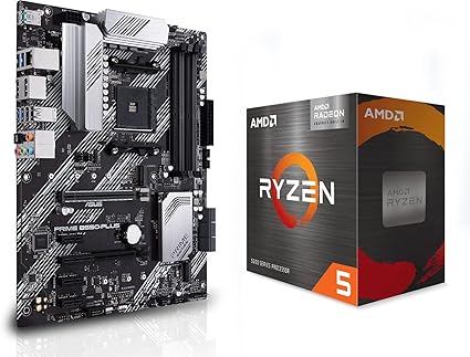 Micro Center AMD Ryzen 5 5600G 6-Core 12-Thread AM4 Unlocked Desktop Processor with Radeon Graphics Bundle with ASUS Prime B550-PLUS AMD AM4 ATX Motherboard PCIe 4.0