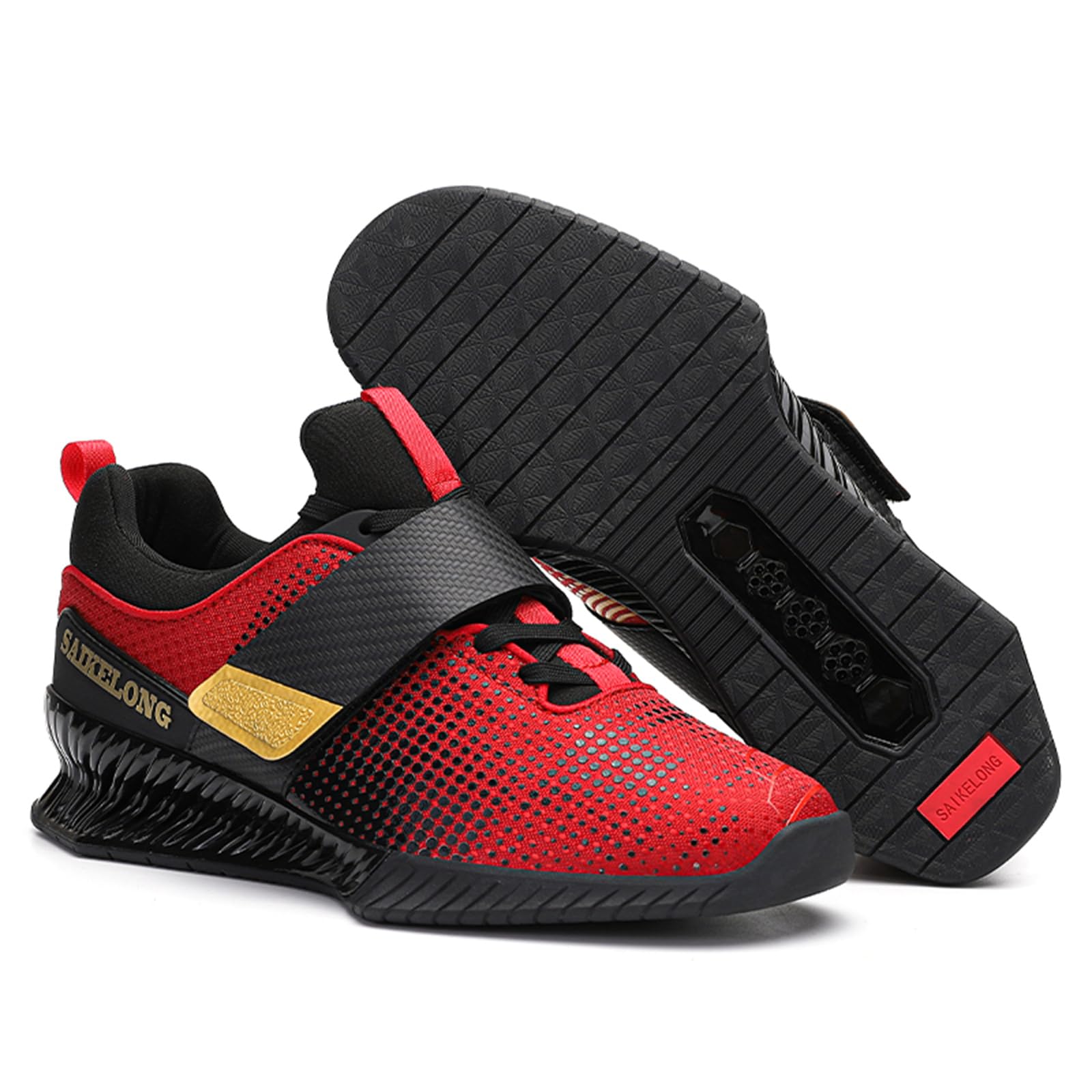 JiuQing Chaussures D'haltérophilie Hommes Chaussures De Squat De Fitness De Cross-Training pour La Gym Le Powerlifting Le Soulevé De Terre