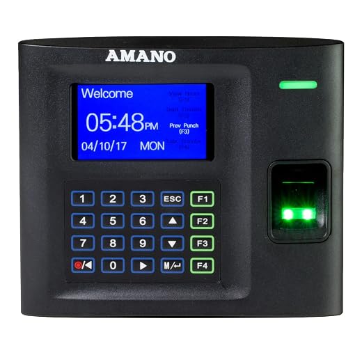 Amano MTX-30 Fingerprint Time Clock System. Finger Scan + RFID + Pin Punching in One, Includes Time Guardian Software with 100 Employees (upgradeable), Non WiFi, no Monthly fee, for Small Business.