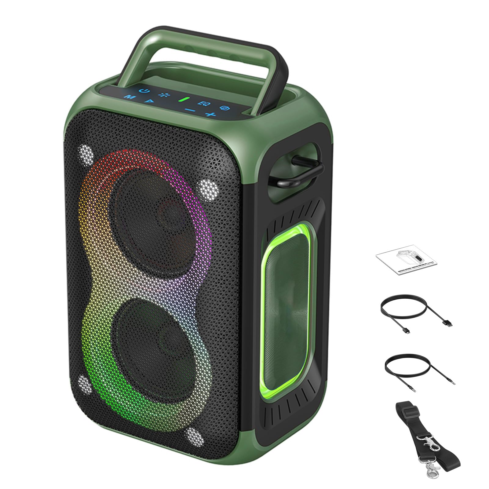 Custodia Portatile per Altoparlante Bluetooth Wireless per (GREEN)